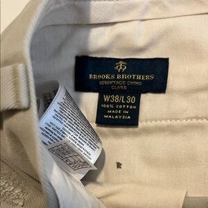 Brooks Brothers Cream Advantage Chino Pants